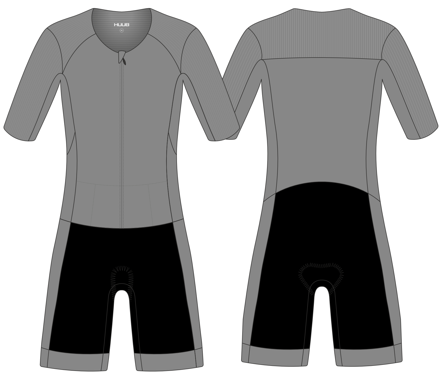 Pro+ Aero Long Course Front Open Zip Short Sleeved Tri Suit